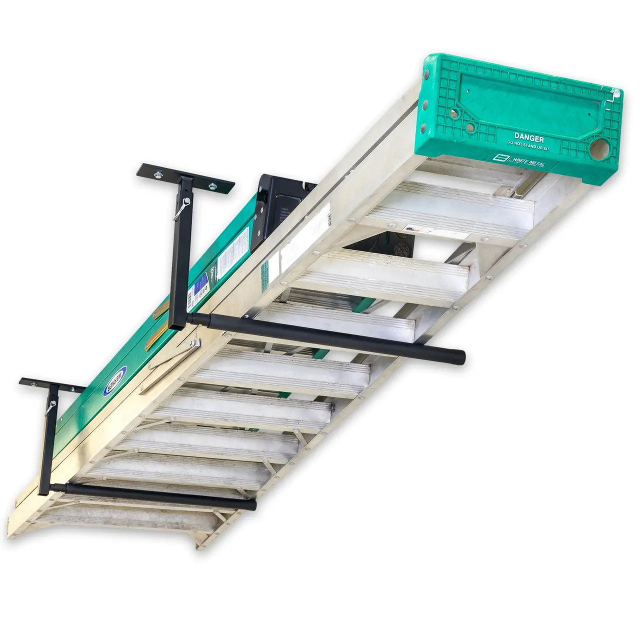 Hi-Port 2 | Ladder Adjustable Ceiling Storage Rack | Single | Holds 75 lbs