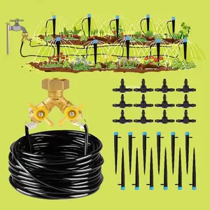 50 Feet Drip Irrigation Kit, Plant Watering System, 8x5 Mm Blank Water Distribution Pipe, DIY Automatic Irrigation Equipment Set