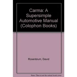 USED-Carma (Harper colophon books ; CN 326) by David Rosenblum (Paperback)