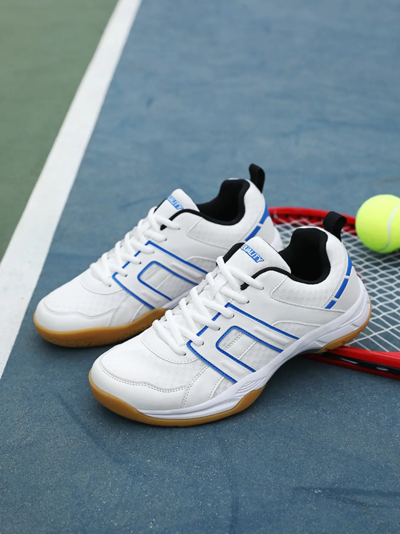 Unisex Breathable Anti-Slip Rubber Sole Badminton Shoes, Indoor Table Tennis Volleyball Training, Durable Lightweight Sports Casual Shoes