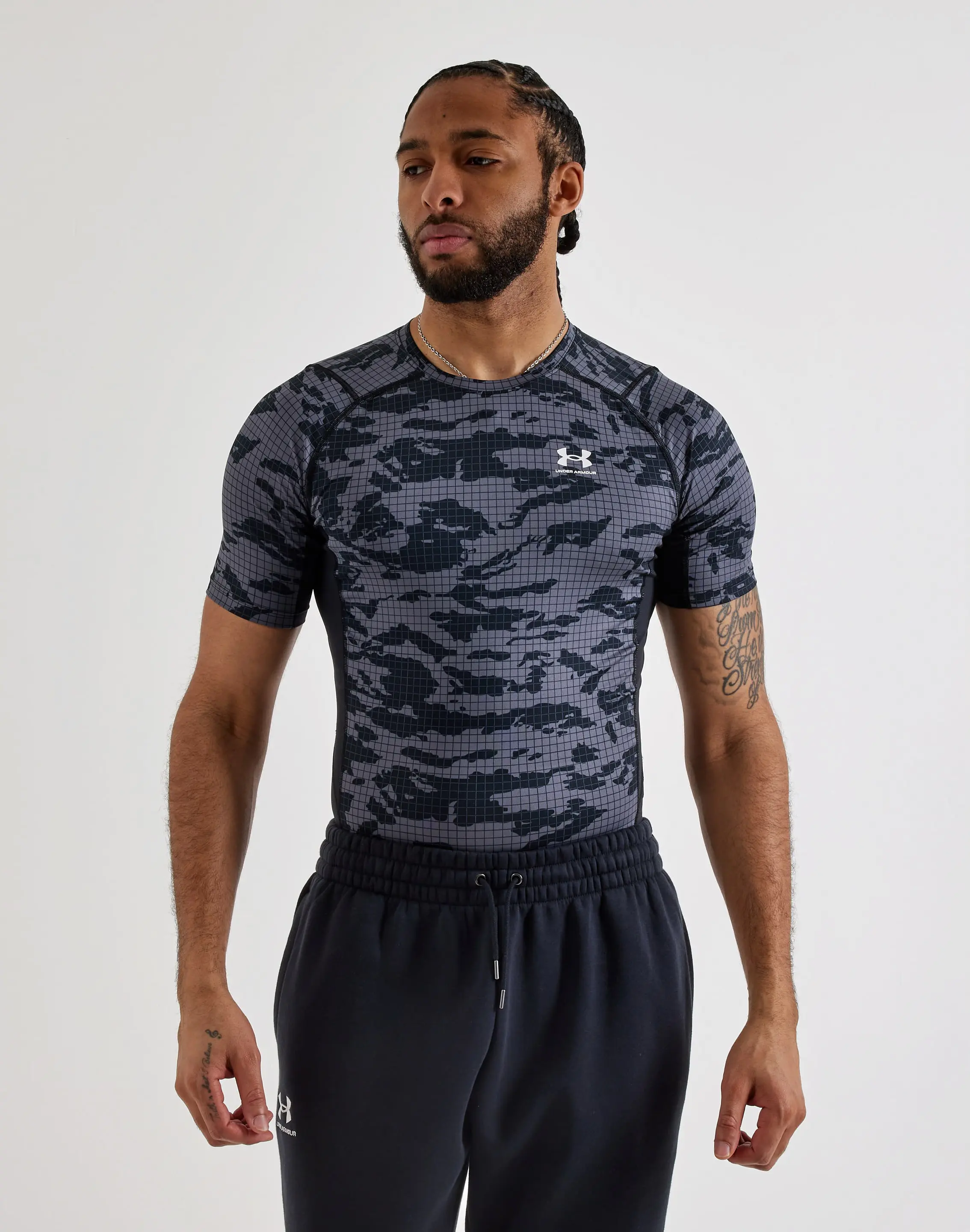 Mens Under Armour HeatGear Printed Short-Sleeve Top