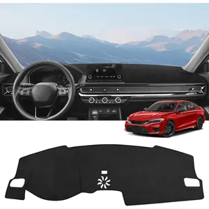 Dash Cover for Honda Civic 2022 2023 2024 2025 Accessories Flannel Dashboard Cover 11th gen Civic Dash Mat Center Console Cover Sunshield Protector Pad