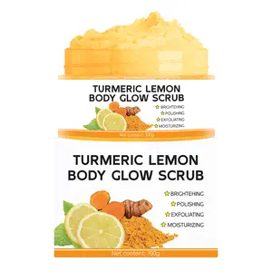 Body Scrub Turmeric Bath Scrub Turmeric Lemon Body Glow Smoothing Scrub Body Foot Hands Gentle exfoliation, deep cleansing Moisturizing Skin Men and Women Achieve Healthy Skin