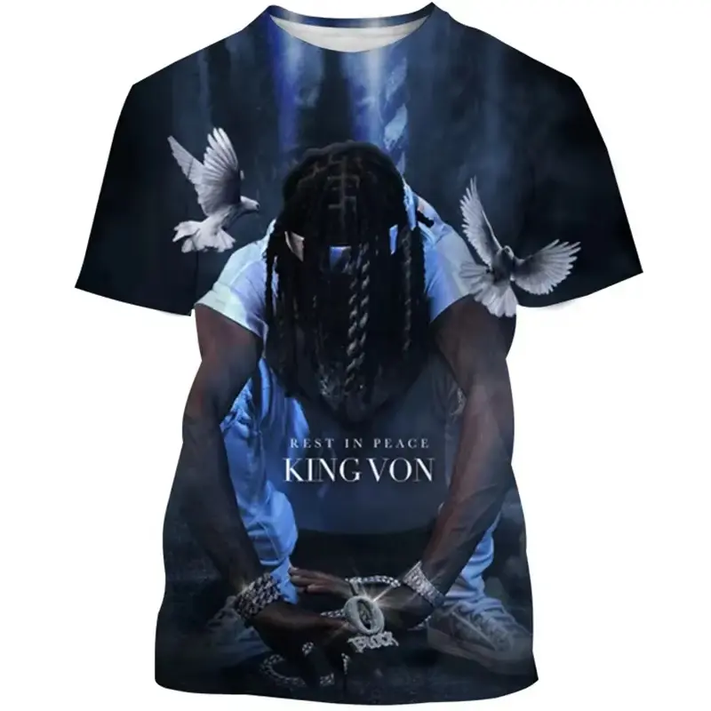 King Von Bold Graphic 3D T Shirt Fan Tee HY1574