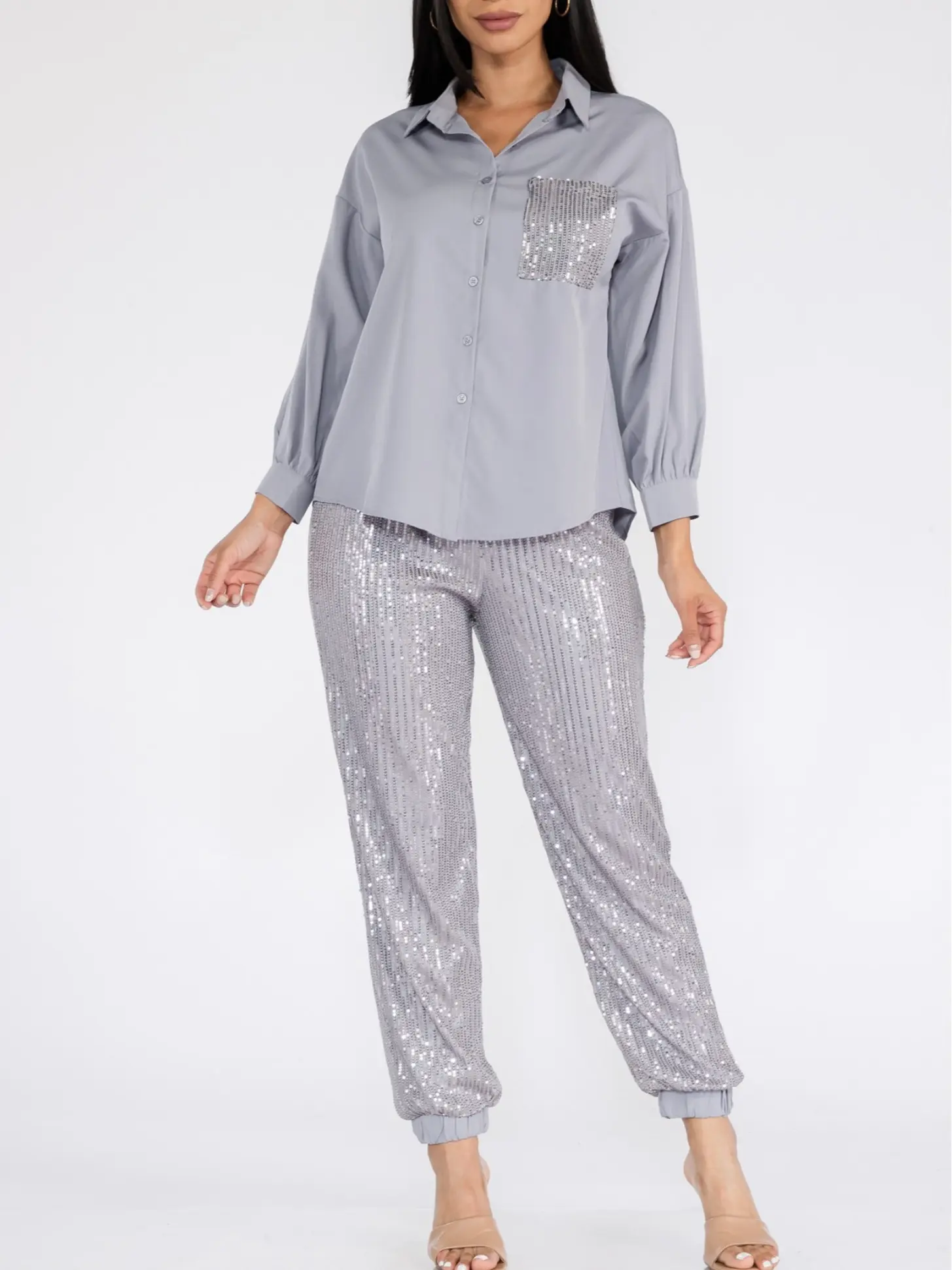 Sequin Pant Set