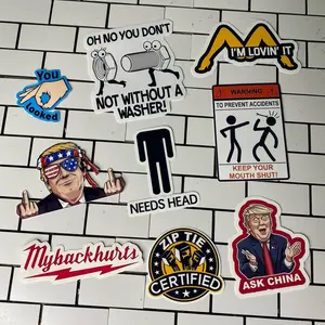 Funny construction stickers 9 pack