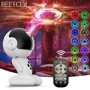 Galaxy Robot Projector, Rotatable and Adjustable, Night Light Space Nebula Black Hole Lamp with Remote Control, Astronaut Galaxy Star Night Light Robot Astronaut, Suitable for Bedroom, Christmas, Birthday, Holiday Gifts