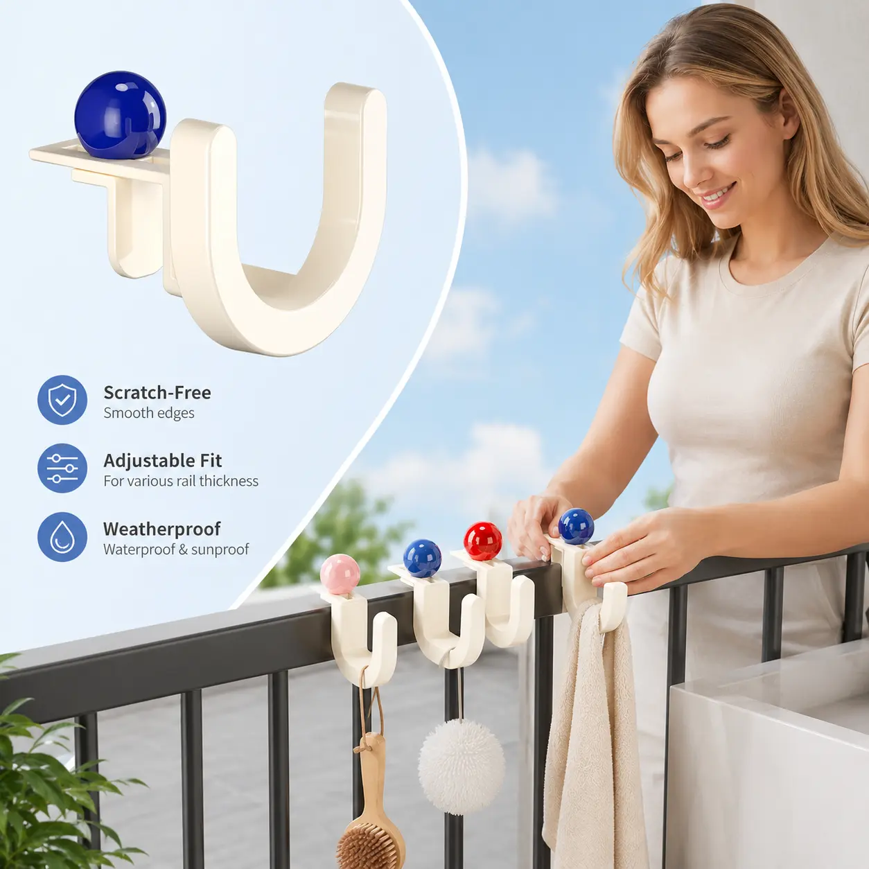Suction Cup Basin Hanger with Sliding Bracket - 1-Count Adjustable Wall-Mounted Suction Hooks for Household Bathroom, Kitchen Storage