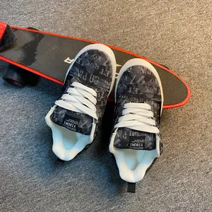 Men's Low Top Closed Aesthetic All-Day Breathable Decorated Easy Casual Trainers - Soft Flat Sole, Rope Laces, Secure Grip, Wide Size Range Including Size 48 for Daily Casual Use, Aesthetic Casual Trainers