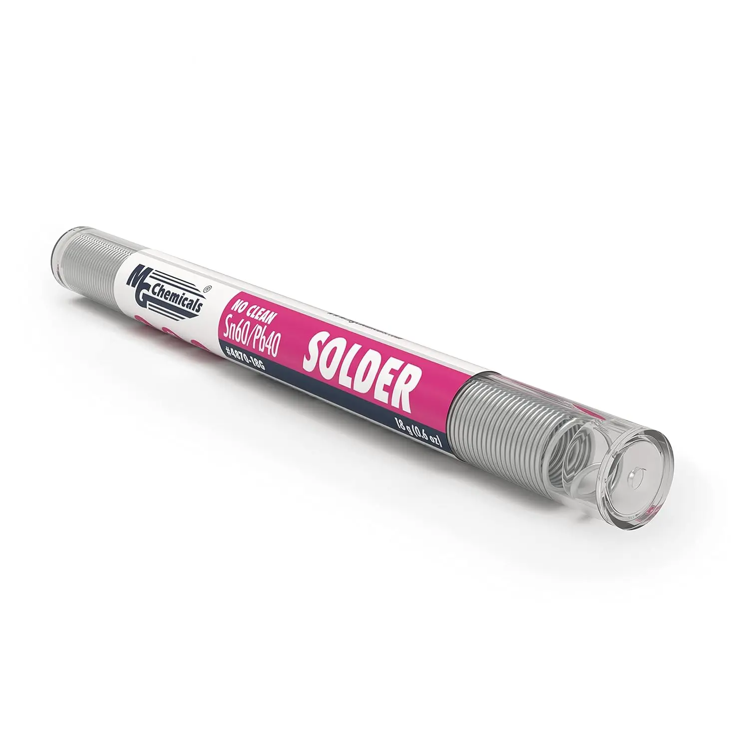 MG Chemicals 60/40 No Clean Leaded Solder, 0.032" Diameter, 0.6 oz Pocket Pack