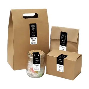 Rectangular Box Sealing Stickers, Business Goods Packaging Labels, Gift Box Decoration Bags Tags (30 Sheets/pack), Ca Prop 65 Compliant