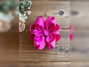 LRC Garden Rose Solid Color, 2in1 Stackable Ribbon Hair Bow