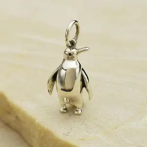 Sterling Silver Penguin Charm 20x9mm