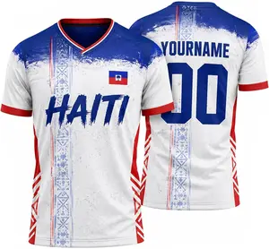 [Custom Name & Number] Personalized Haiti Soccer Jersey for Men & Women – Custom Haiti Football Jersey with Name & Number, Haitian Fan Shirt, Unisex Sports Apparel, Game Day Gift