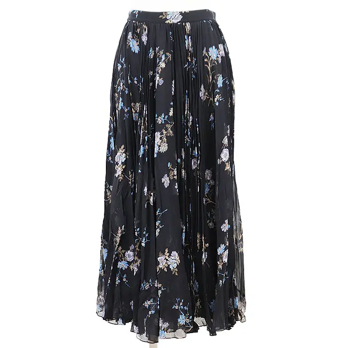 Pre-owned Celine Silk Small Leather Goods Pleated Skirt