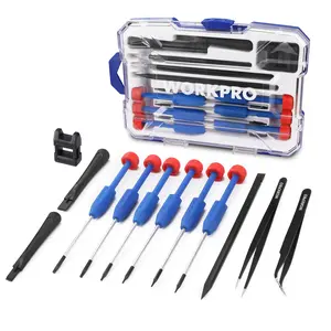 #Summervibes WORKPRO 12 in 1 Torx Screwdriver Set, Precision Magnetic Screwdrivers, Tweezers,Pry Bars, Spudger for Eyeglass, Watch, Computer, Phone, with Case