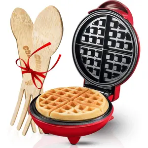 Burgess  Mini Churwaffle Maker - Makes 4-Inch Waffles, Chaffles, and Cornbread Churro Waffles -  Housewarming and Graduation