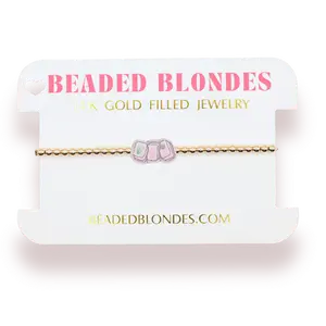 Mahjong Tile Bracelet on Gold