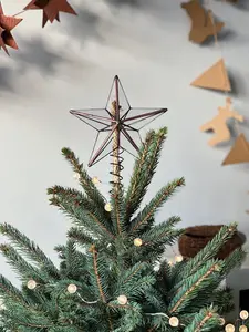 Glass tree topper, Christmas star tree topper Christmas ornament