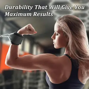 Heavy-Duty Adjustable Anti-Slip Fitness Wristband, Breathable Wrist Brace for Weightlifting Pull-Ups Cable Workout Home Gym Strength Training