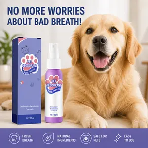 Vet-Recommended Dog & Cat Oral Care Breath Freshener Spray - Teeth Cleaner, Plaque Reduction, Bad Odor Control, Easy Daily Dental Hygiene Mist