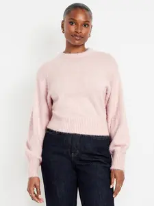 Old Navy Women's Crew-Neck Eyelash Sweater