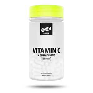 GHOST Vitamin C+ Glutathione Softgels – Dietary Supplement for Immune Support, Healthcare Essential - 30 Servings