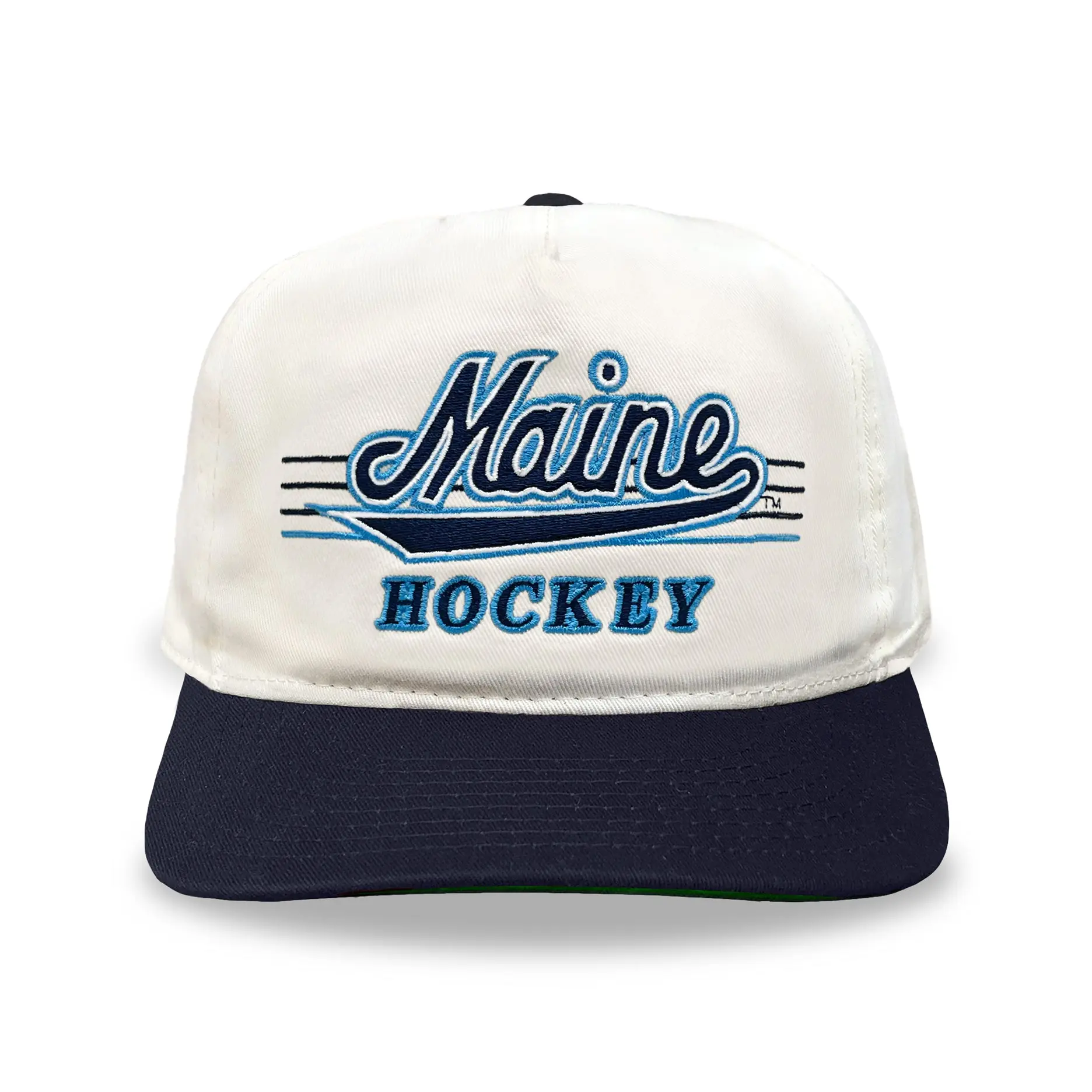 Maine Hockey Snapback: Cream