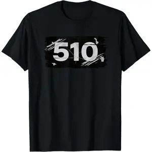 100%cotton Oakland 510 Area Code East Bay Grunge Streetwear T-Shirt