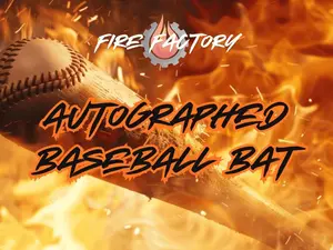 Personal Fire Factory Signed Baseball Bat - Sports Trading Card