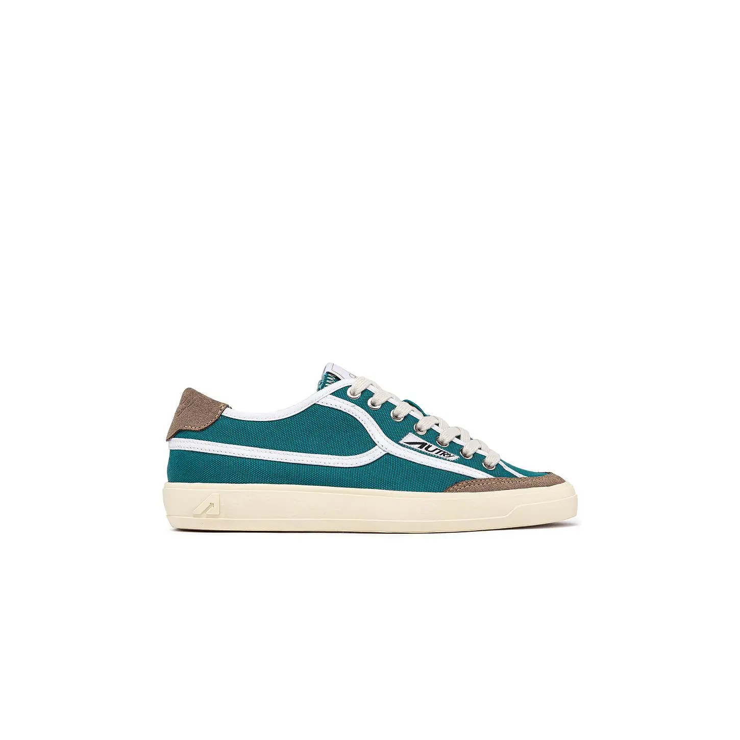 Autry Windscape Low Sneaker in Canvas Bicolor & Suede Bayou & White