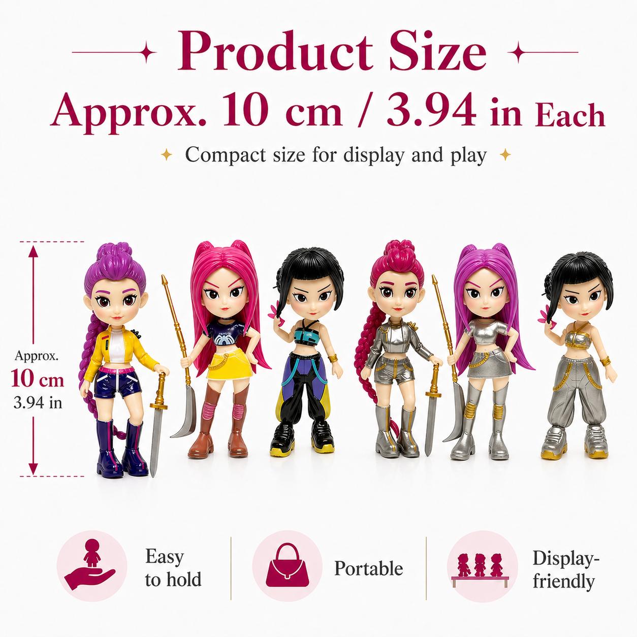 6-Piece Figurine Set（bagged） – Anime Model Toy Decorations, perfect for home collections and office desk display. An excellent gift choice for Christmas and New Year. 3.94 in Display Toys