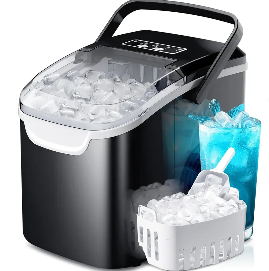 Frozen Peak Mini Ice Cube Maker Countertop Handle Design Frozen Peak Mini Ice Cube Maker Countertop Handle Design