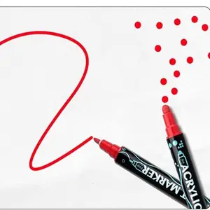 Viral 24 Dual-Tip Acrylic Marker Pens | Paint Drawing Set for Wood, Canvas, Stone, Glass, Ceramic | DIY Crafts Art Supplies
