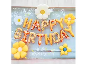 Daisy Birthday Sign Balloons