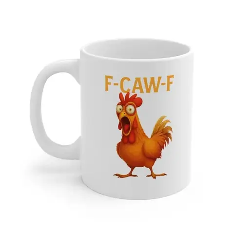 【SummerVibes】Cylindrical Funny Chicken-Themed Ceramic Mug - Animal Character Art Beverage Cup Tumbler, Reusable White Black Kitchenware Gift for Coffee Lovers, Washable Coffee/Tea Drinkware
