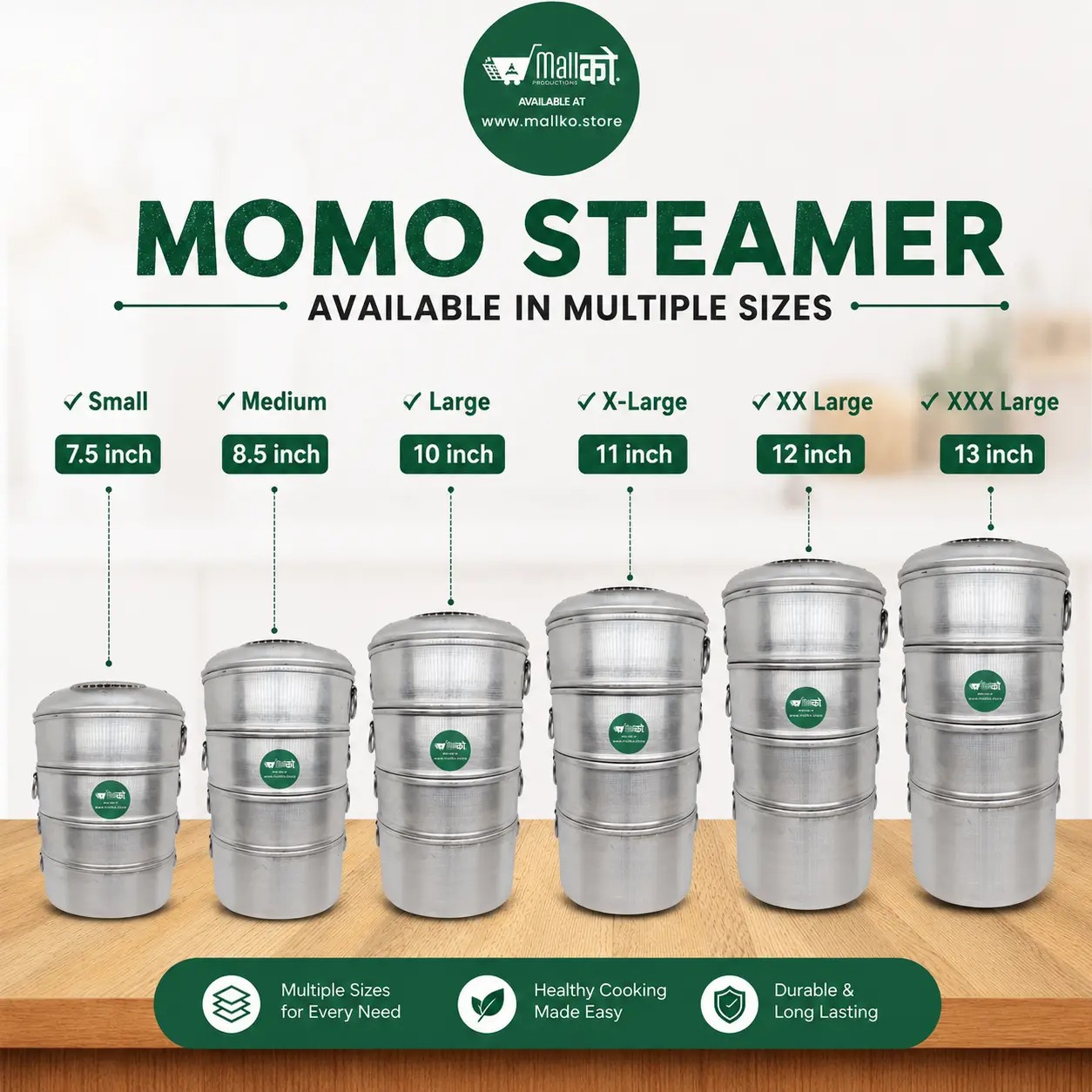 Momo Steamer - Aluminium Nepali Dumpling Steamer