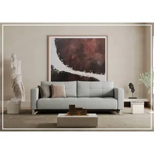 Innovation Living Cassius 2-Seater Queen Sleeper Sofa with Ottoman