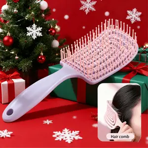 Wet & Dry Hair One-Way Comb Brush, Plastic Comb for Dry Hair, Lightweight Styling Brush, Soft Massage Head, Suitable for All Hair Types, Detangling Brush