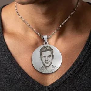 Custom Engrave Stainless Steel Dog Tag Pendant Customized Necklace for Men Women Personalized Jewelry Gift