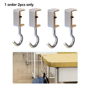 Adjustable Dorm Furniture Desk Bag Hook, Convenient 110lb Capacity Backpack Hanger, Portable Detachable Table Hook, Home Storage Accessory
