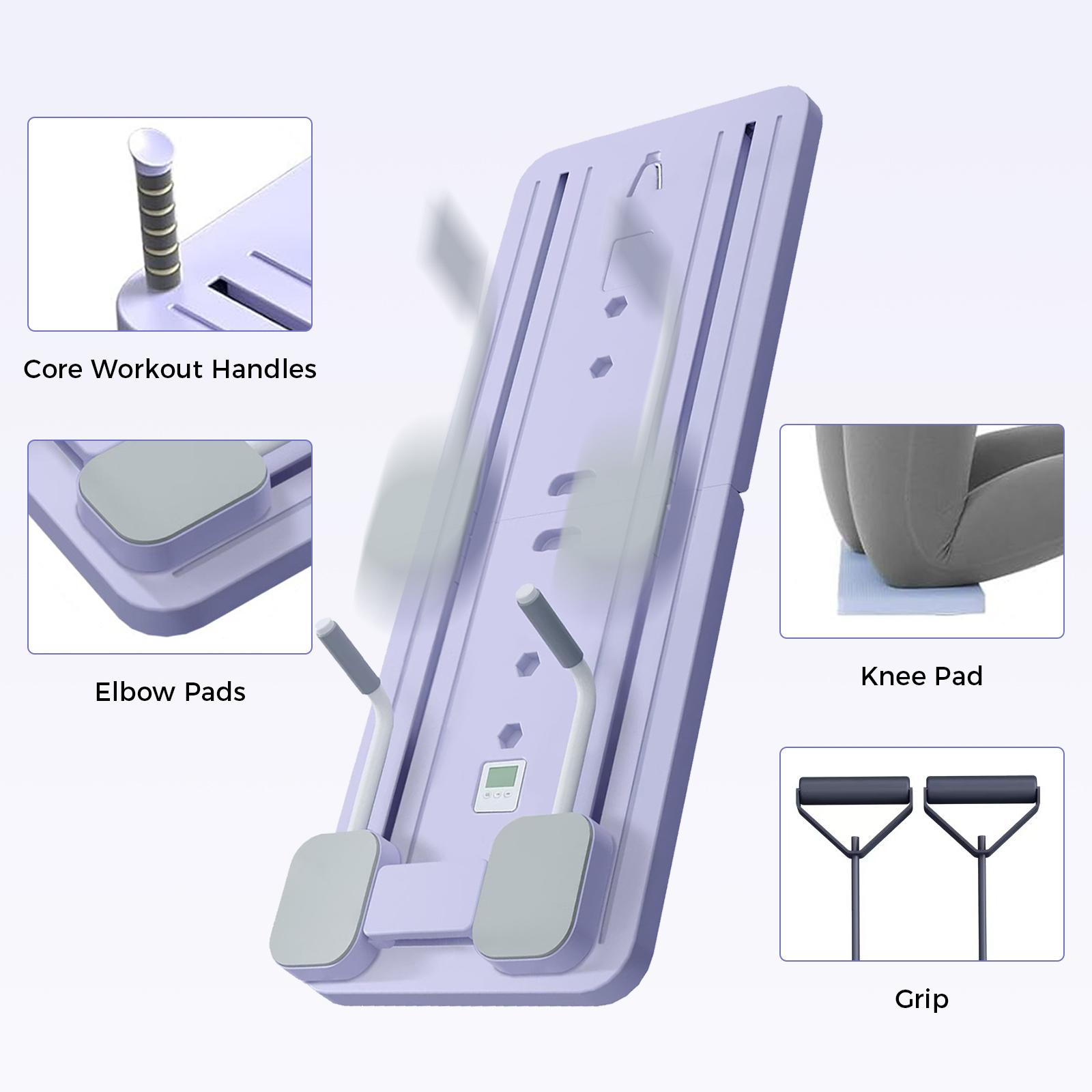 Pilates Board - Pilates Reformer Set, Multi-Purpose Foldable Pilates Reformer Board for Home, 5 in 1 Pilates Sliding Board