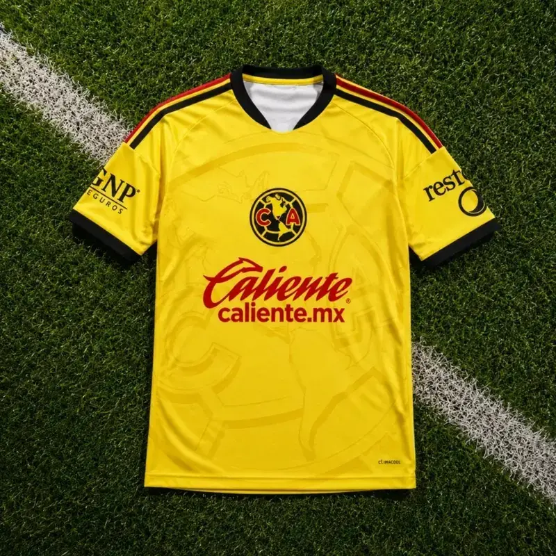 Club América 2026–2027 Liga MX Soccer Jersey – Yellow Home Football Shirt, Breathable Game Day Fan Sports Top