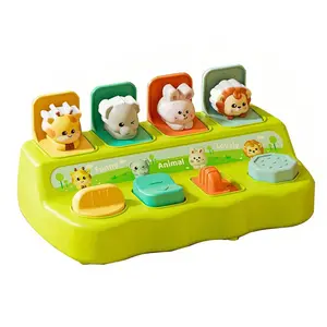 Interactive Hide-And-Seek Switch Box, Montessori Cause Effect Toy, Early Learning Memory Training Toy for Boys and Girls, Stem Toy for 9-18 Months