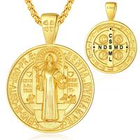 Style 2 Gold-plated Round St. Benedict With NDSMD