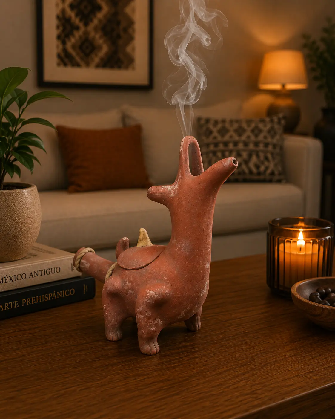 Copal Herb Burner Handcraft Mexican Culture Home Decor Prehispanic