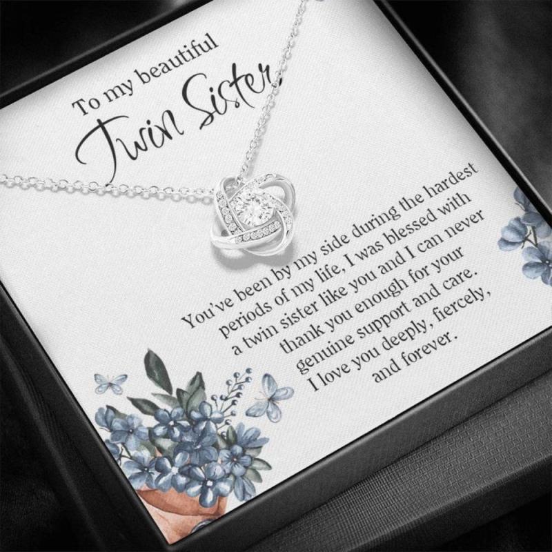 Sister Necklace, Gift For Twin Sister, Twin Sister Necklace, Love Necklace For My Beautiful Twin Sister