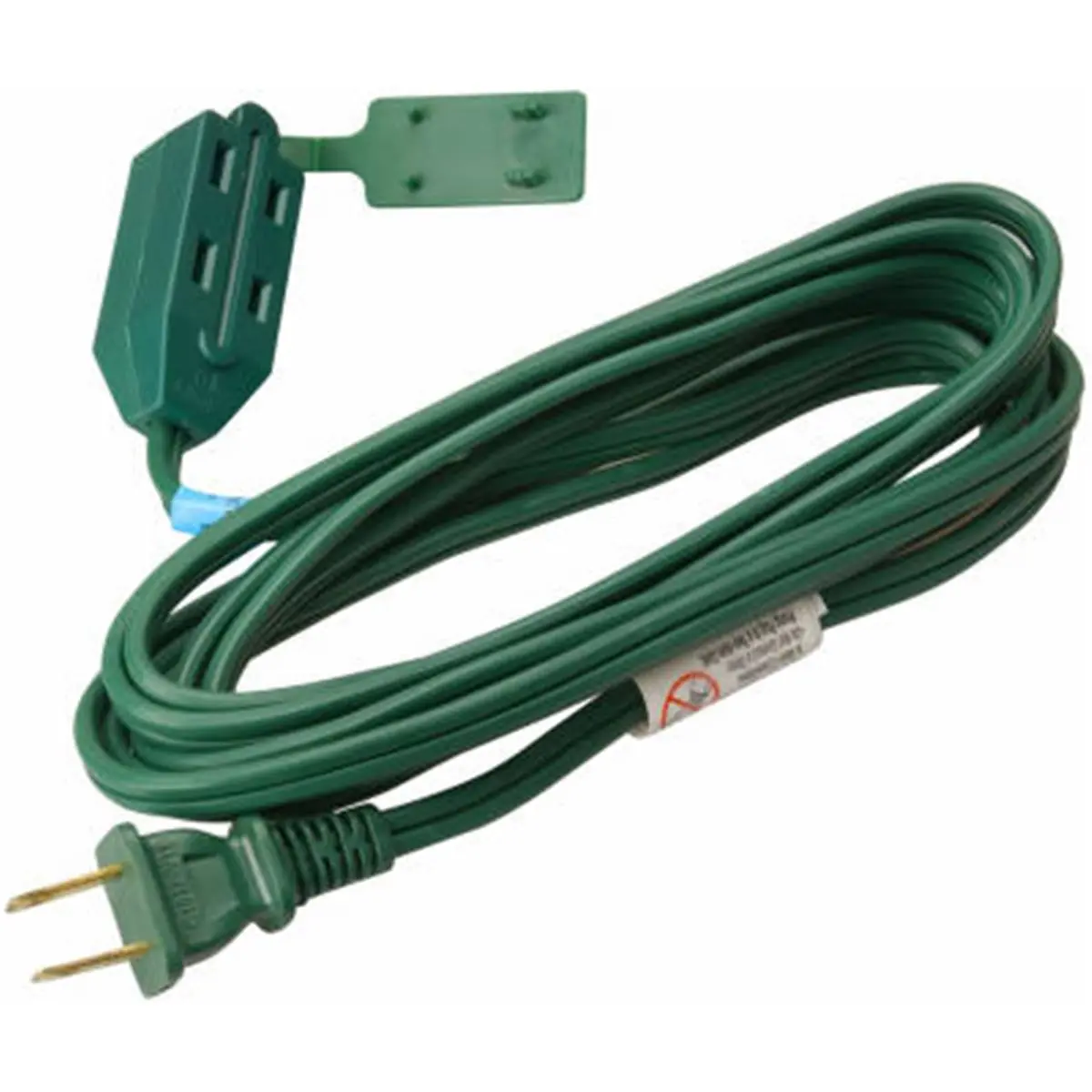Master Electrician 09451ME Polarized Cube Tap Power Extension - 6 ft Length Green Vinyl Cord, 125V, 13A, 0.31 lbs, 2x1x9 in, UL Listed, Indoor Households Use, with Safety Cover