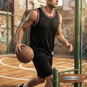 Men's Mesh Athletic Basketball Jersey V-Neck Hip Hop Sports Shirts Fans Tank Top - Breathable Lightweight Performance Sportswear for Training Gym Workout Streetwear Casual Wear Comfortable Design