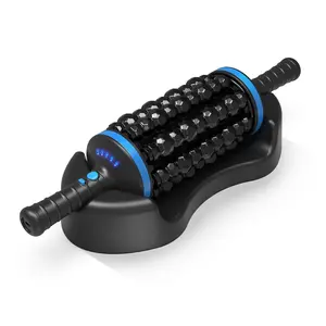 Roller Massager Tool, Muscle Roller Stick, Deep Muscle Relaxation Roller, Back Roller with Hands-Free Base, Rechargeable Leg Massage Roller, Five-Speed